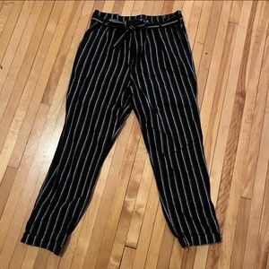 Striped black and grey Hollister pant